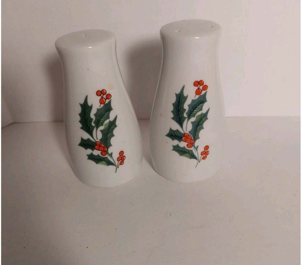 Set of Porcelain Christmas Salt & Pepper Shakers